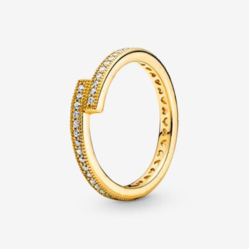 Autentyczny S925 Srebrne pierścienie Kobiety z oryginalnym pudełkiem dla Pandora Princess Wish Kobiety Boże Narodzenie CZ Diamentowe prezenty urodzinowe Biżuteria R029