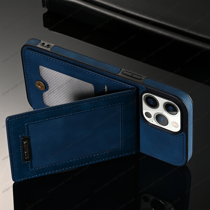 PU Leather Case voor iPhone 14 13 12 11 Pro Max XR XS 6 7 8 Plus telefoonhoesje Wallet Card Slot Luxe Fashion Fotframe Beschermingskas voor Samsung S23 S22 S21 S20 Plus Ultra