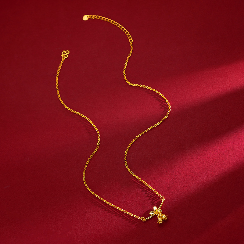 Collana donna Gioielli firmati sul collo Donna Orchidea Ciondoli gioielli Donna che realizza placcato delicata catena d'oro Moda donna Collane di lusso YW0003440