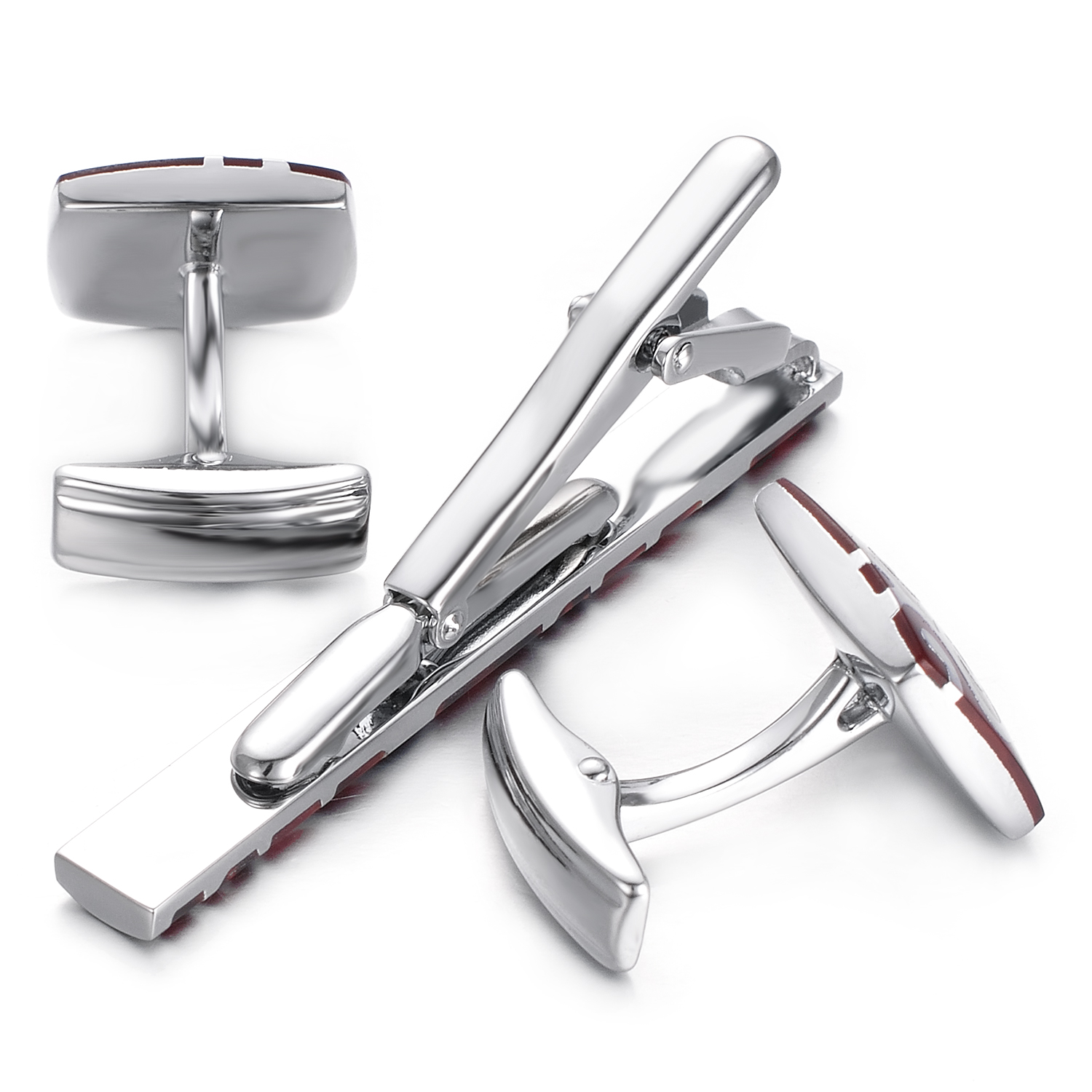 Yoursfs Set Tie Clip Cuff links Set Men's Funny Unique Anniversary Jewelry Gift186j