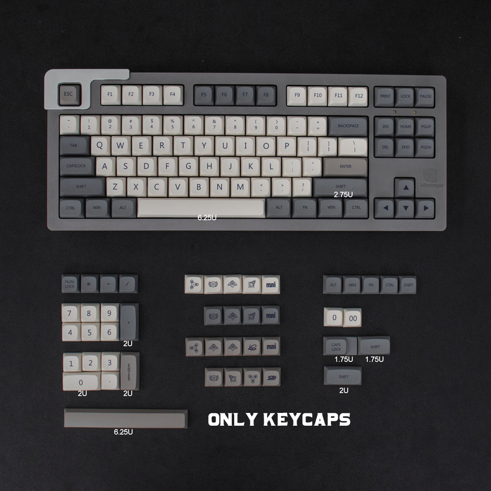 Openbaring 133 toetsen XDA PROFIEL PBT KeyCap Dye-Sub Engels aangepaste persoonlijkheid Keycaps voor mechanisch toetsenbord 61/64/68/75/84