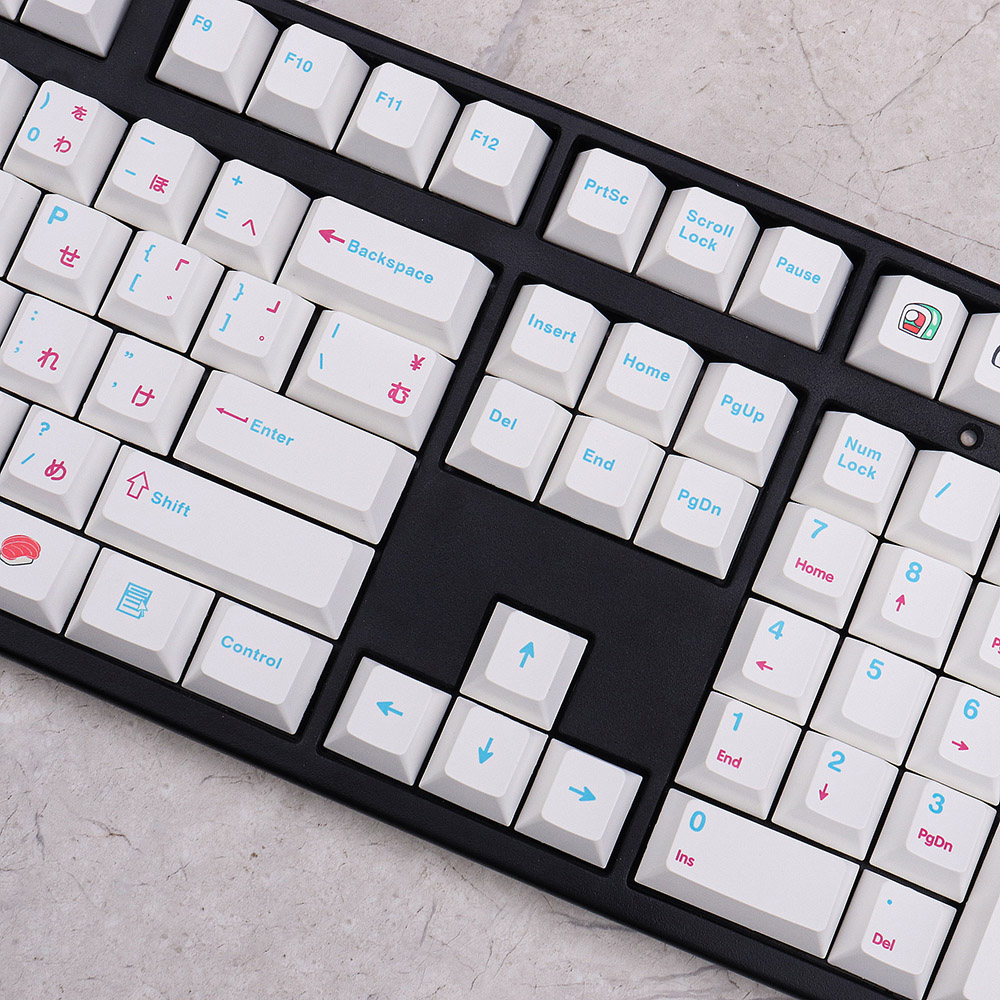 GMK Sushi Taichi 139 Anahtarlar Boya-Sub PBT KEYCAP Japon Özel Kişilik Kiraz Profili Mekanik Klavye için Keylajlar 61/64