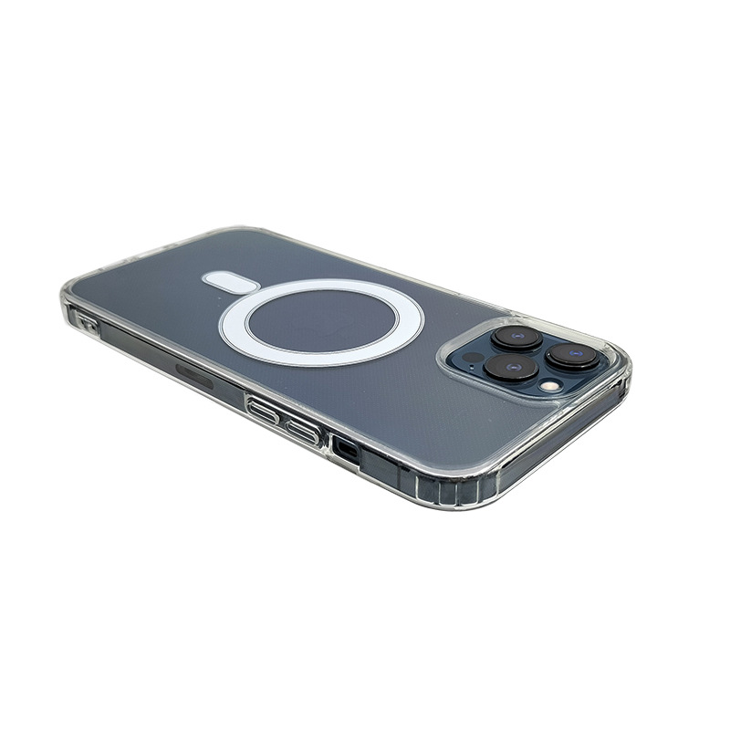 Cajas de teléfono transparentes Magsoge Cajas de teléfono magnéticas a prueba de golpes para Samsung S23 S23U S23P