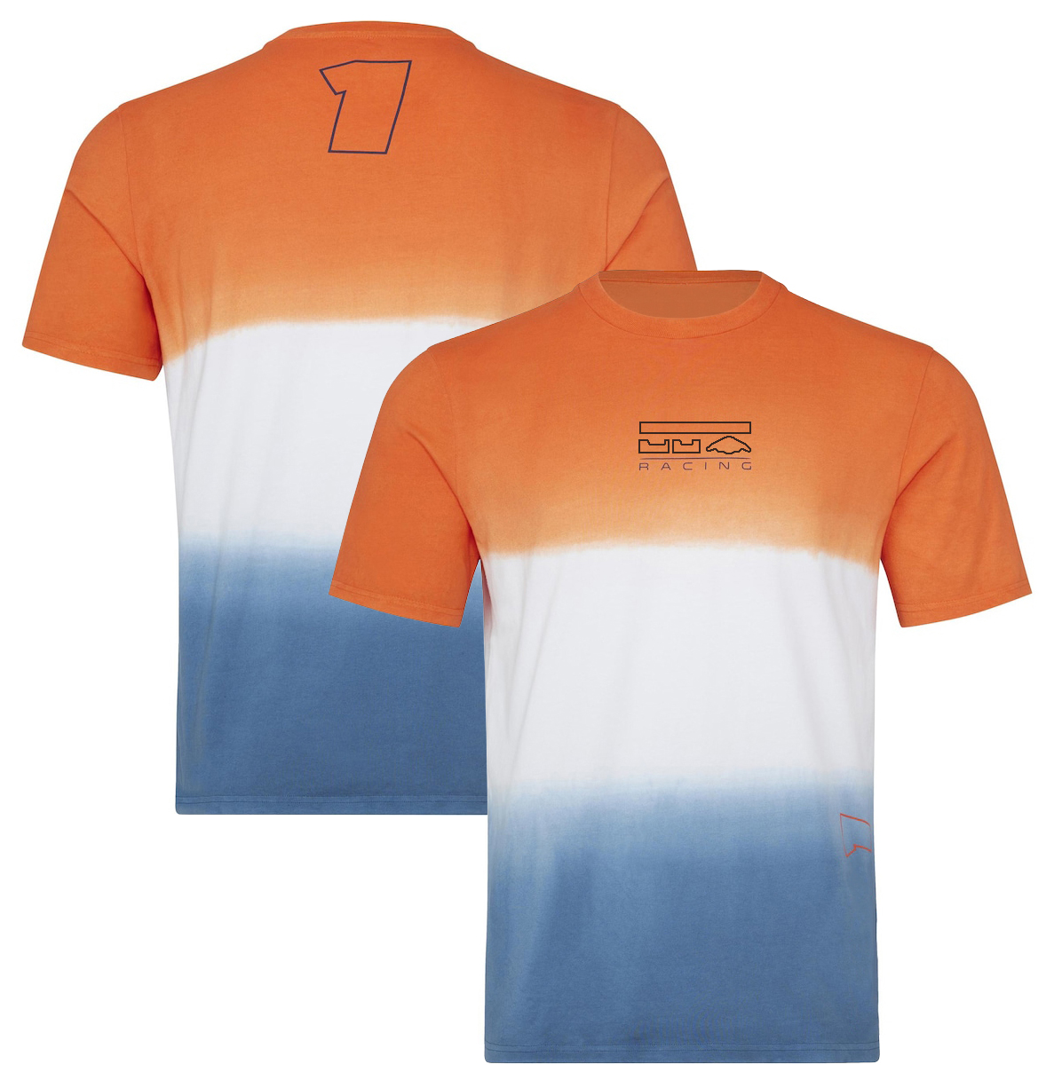 2023 Nueva camiseta de carreras F1 Fórmula 1 Camiseta de conductor Verano Hombres Mujeres Moda Contraste Color Casual Camiseta de manga corta Tallas grandes