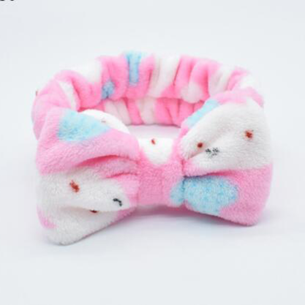 Big Rabbit Ears Coral Fleece Soft Soft Flastic Hairbands Spa Bath Down Up Wash Face Band Band Birl