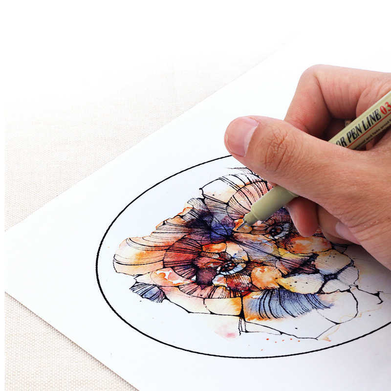 Manga Markers Needle Pen Art Dipinto a mano Hook Line Sketch s Set di cancelleria Forniture School Sakura