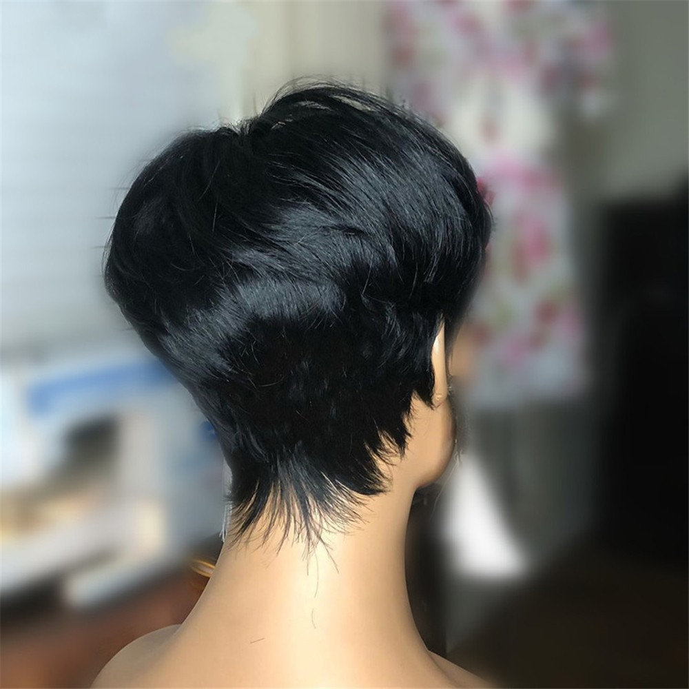 Ombre Color Pixie Cut Wig Full Lace Front Human Hair Wigs Pre Plucked Short Cut Bob Wigs Brazilian Remy Honey Blonde Wig 1B/27