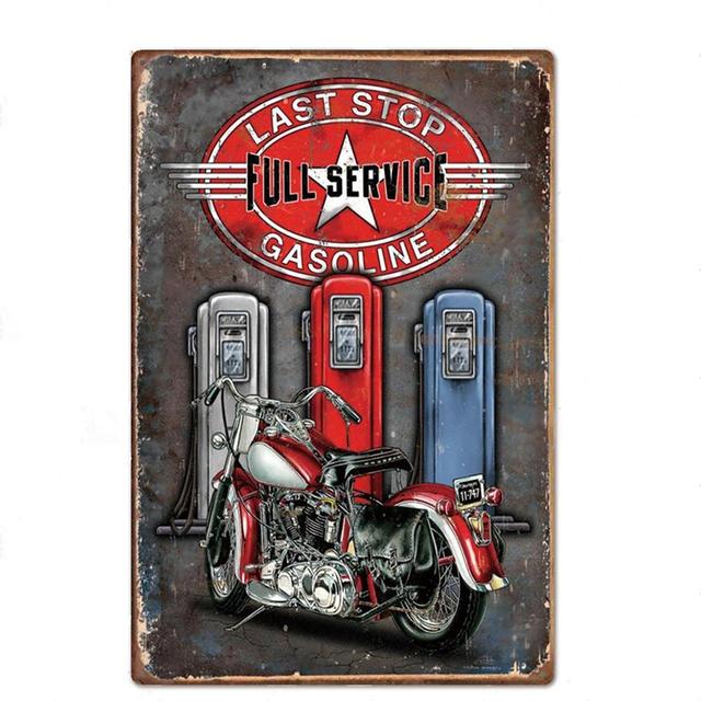 Motorcycle Riders Tin Signs Bar Motor Club Garage Retro Metal Plate Poster Indoor Pin Up Wall Signs Art Decorative Plaque Decor 30X20cm W03