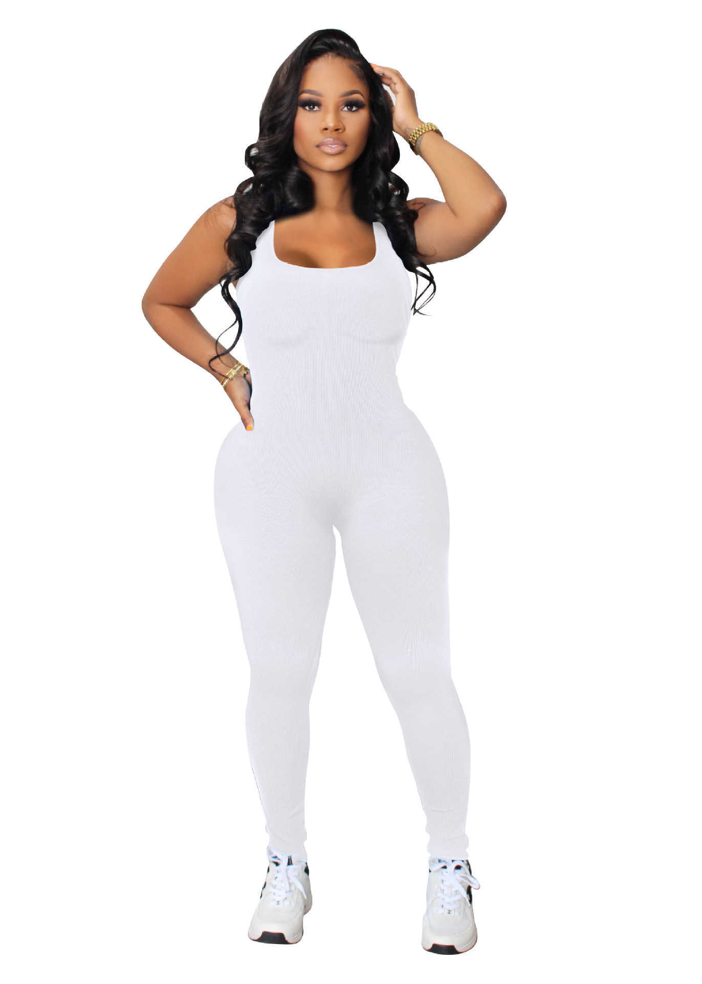 2023 Desinger Frauen Overalls Sexy Ärmel Open Back Taille Bodysuit Dünne Onesies Hohe Taille Enge Sport Yoga Strampler