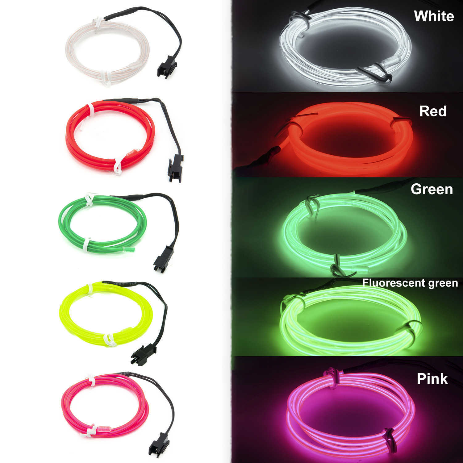 LED 스트립 1-5m 10m EL 와이어 유연성 네온 라이트 글로우 엘 드라트 록 밴드 밴드 Wasserdichte LED 네온 리치 터 Schuhe Kleidung Auto de P230315