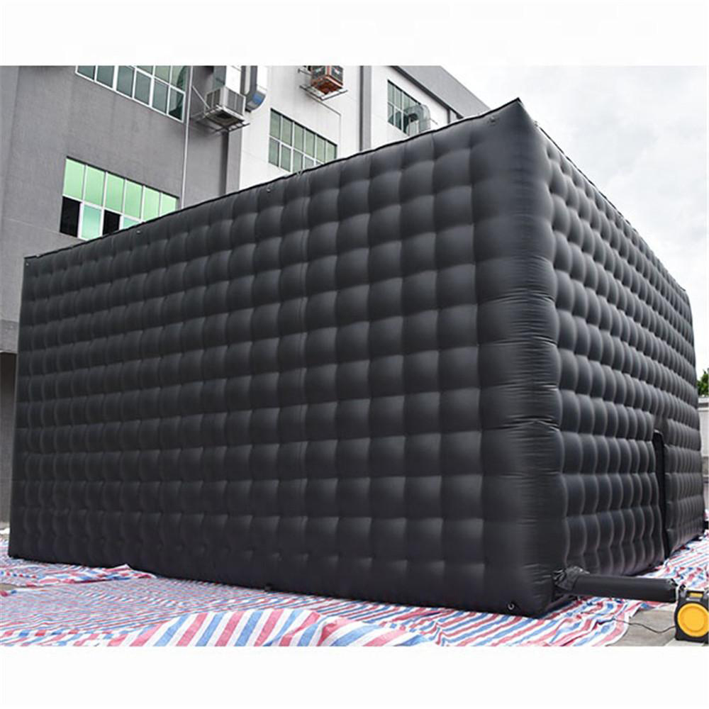 Outdoor GBlack Inflatable Square Party Tent With Blower For Night Cube Advertising Decoration Events With blower free ship to your door