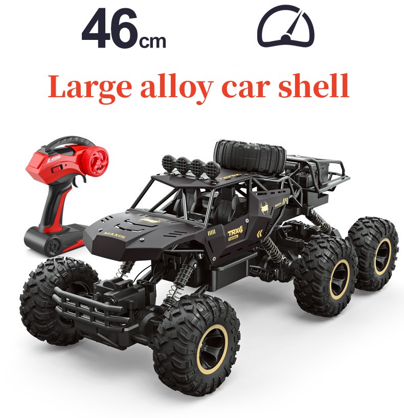 Children's Toy Car Boys Remote Control Cars Off-Road Model Cars Oversized Alloy Four-wheel Drive Charging Version High-speed Six-Wheel Climbing Competitive Toys