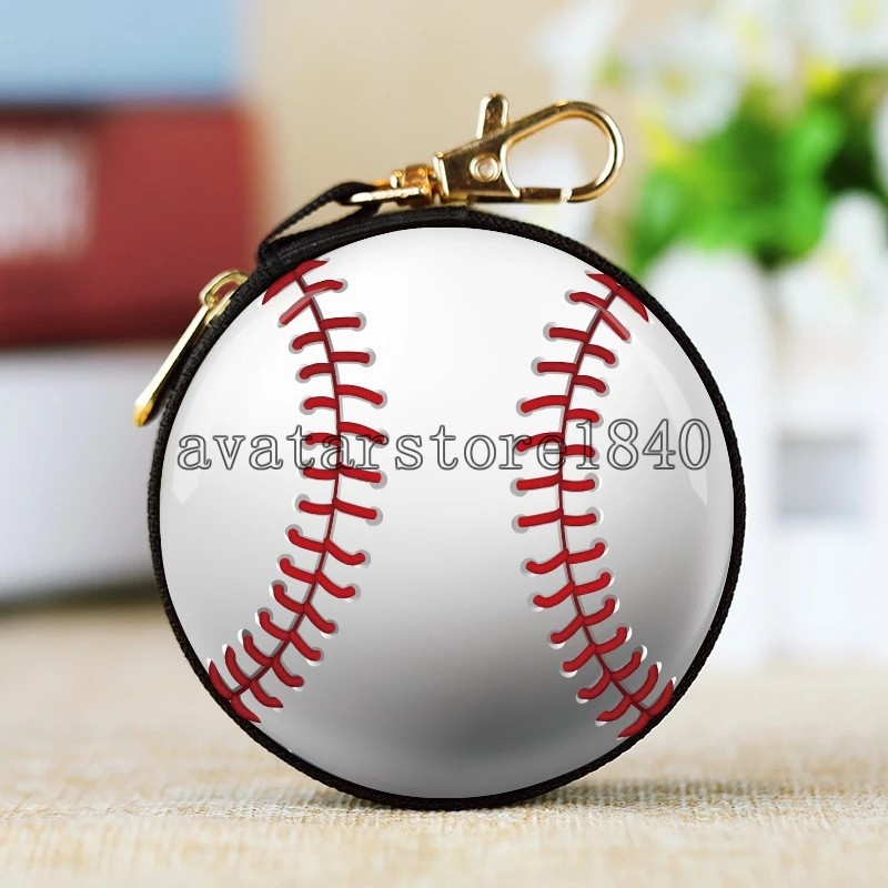 Creatieve stijl kleine opbergzak Key Case Basketball voetbalpatroon oortelefoon Pocket Kinderen Zipper Gift Coin Purse Organizer