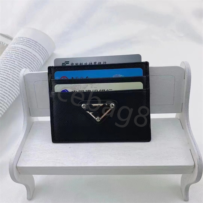 Najwyższej jakości projektant PU skórzane karty torebka moda damska torebki Trójkątne karty kredytowe monety mini portfele276e