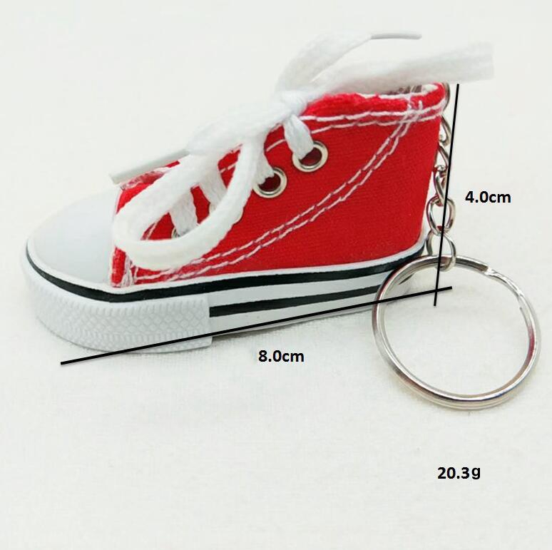 Bulk Price Creative Simulation Canvas Keychain Key Chain Pendant Car Bag Sneakers Shoes Keychains Jewelry Gift