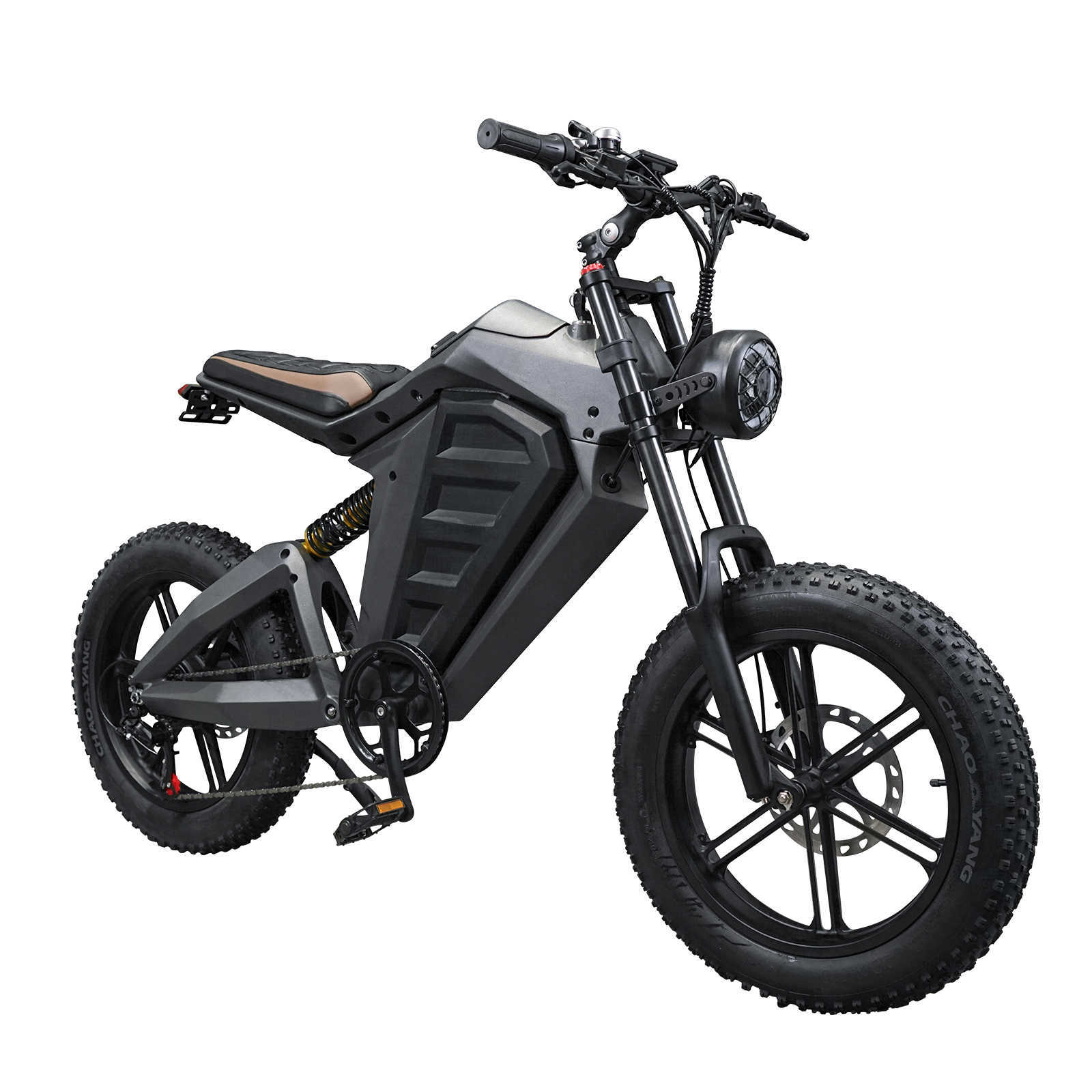 Electric Bike Vintage Style Fat Tire 48V 750W Mountain Moped Ebike 20 Inch Fat Tire 30AH Battery Road EBike Electric Bicycle