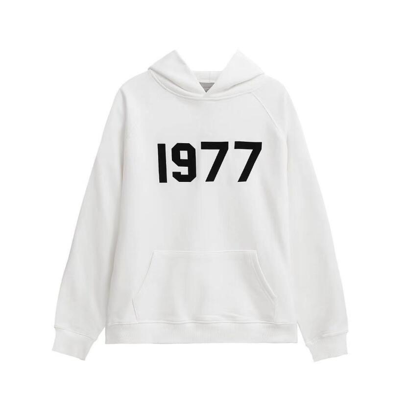 1977 Men Hoody Hoodies Pullover Sweatshirts Fashion Unisex Letter Printed Crewneck Loose Long Sleeve Black Hooded Streetwear Mens Hooded Size M-5XL