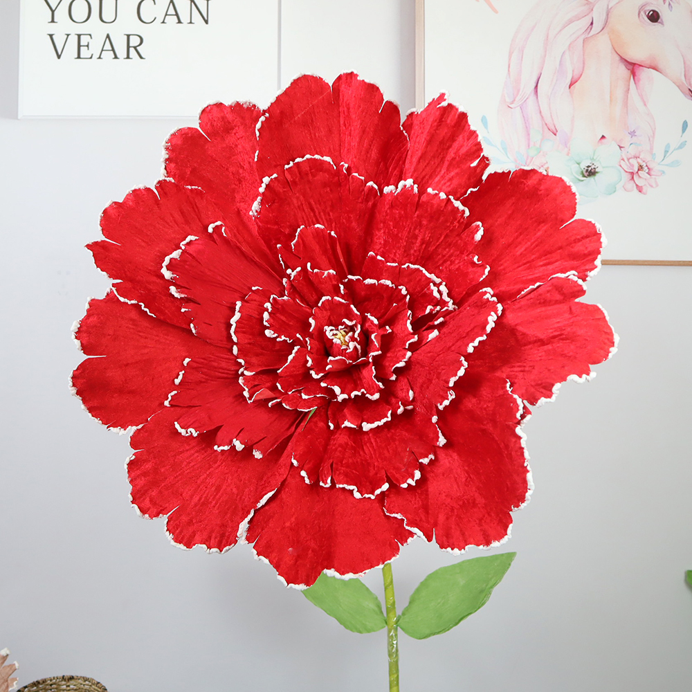 Window display large flower flannelette peony wedding stage party background decoration props simulation peony artificial flowers