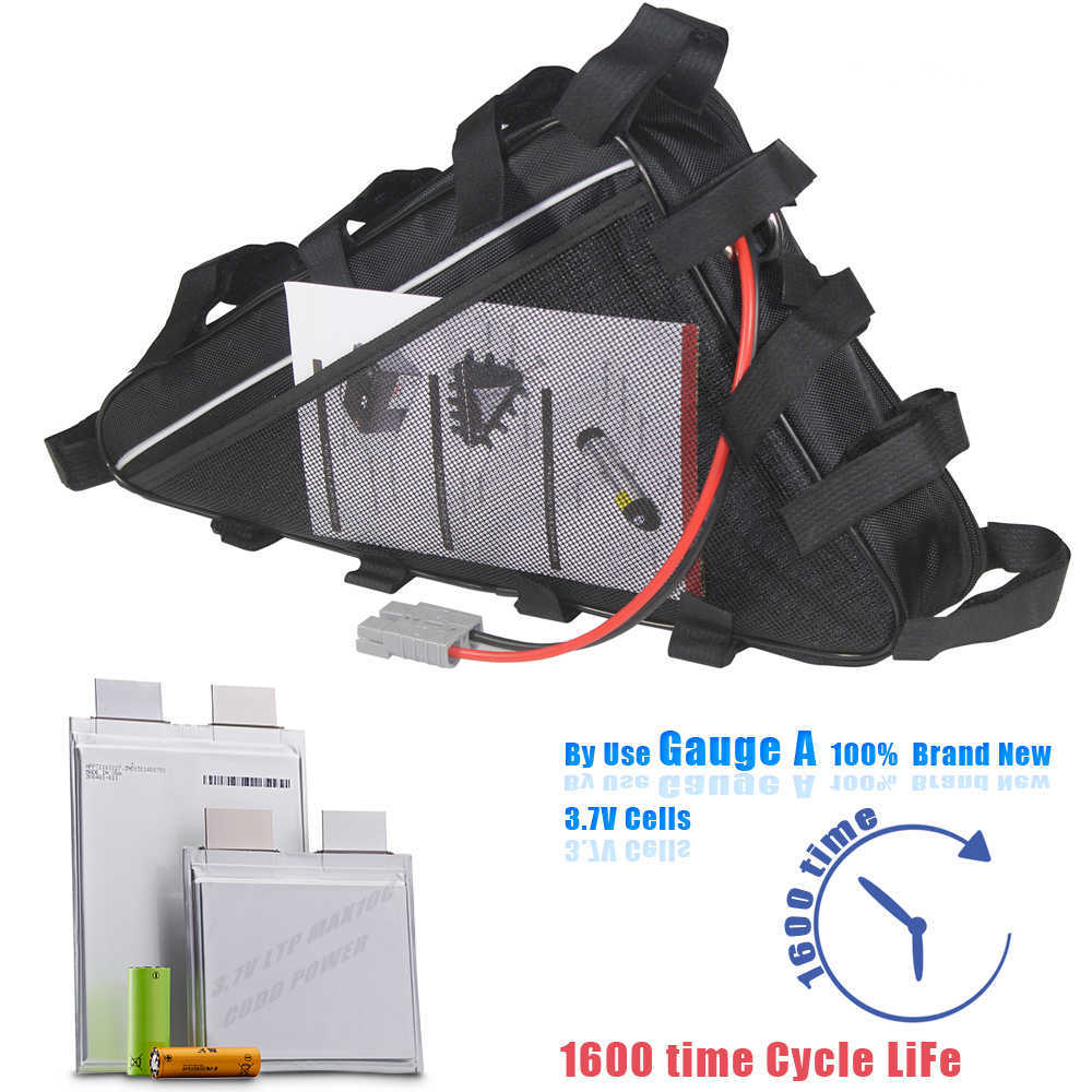 72V 30AH 40AH Triangelväska Lithium Batteripaket 72V 1000W 2000W 3000W Electric Bicycle Battery