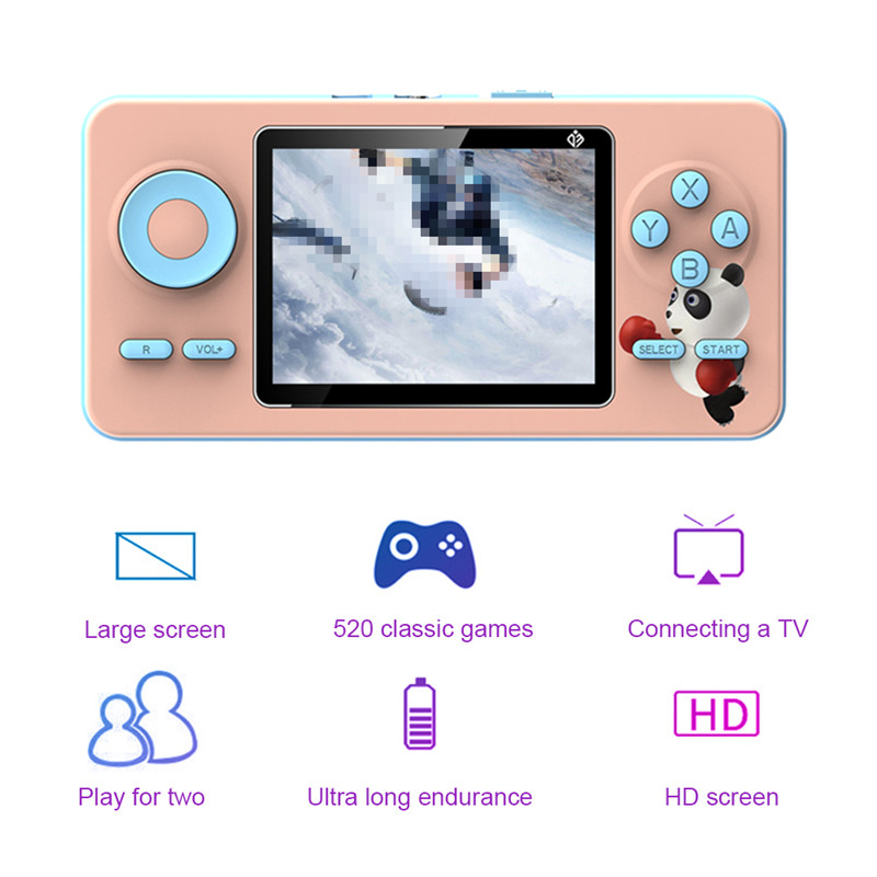 Jogadores de jogos portáteis embutidos 520 RETRO CONSOLE VÍDEO VÍDEO Classic Game Mini Games Handheld Player Player Colorful LCD Display Single/Double Player para Gift Gift