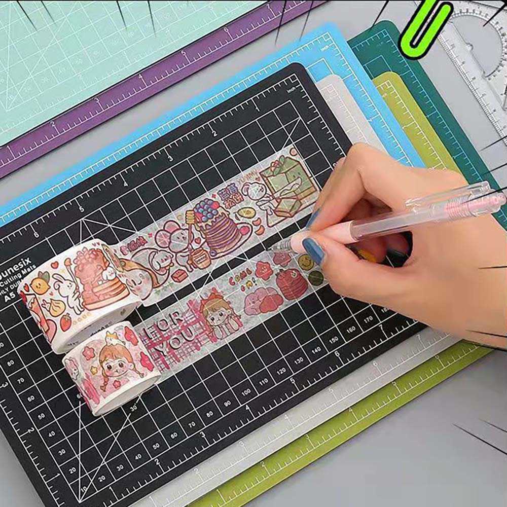 Tryck på pappersskärare skärververktyg Hantverksverktyg Precision Art Sticker Washi Tape School Supplies