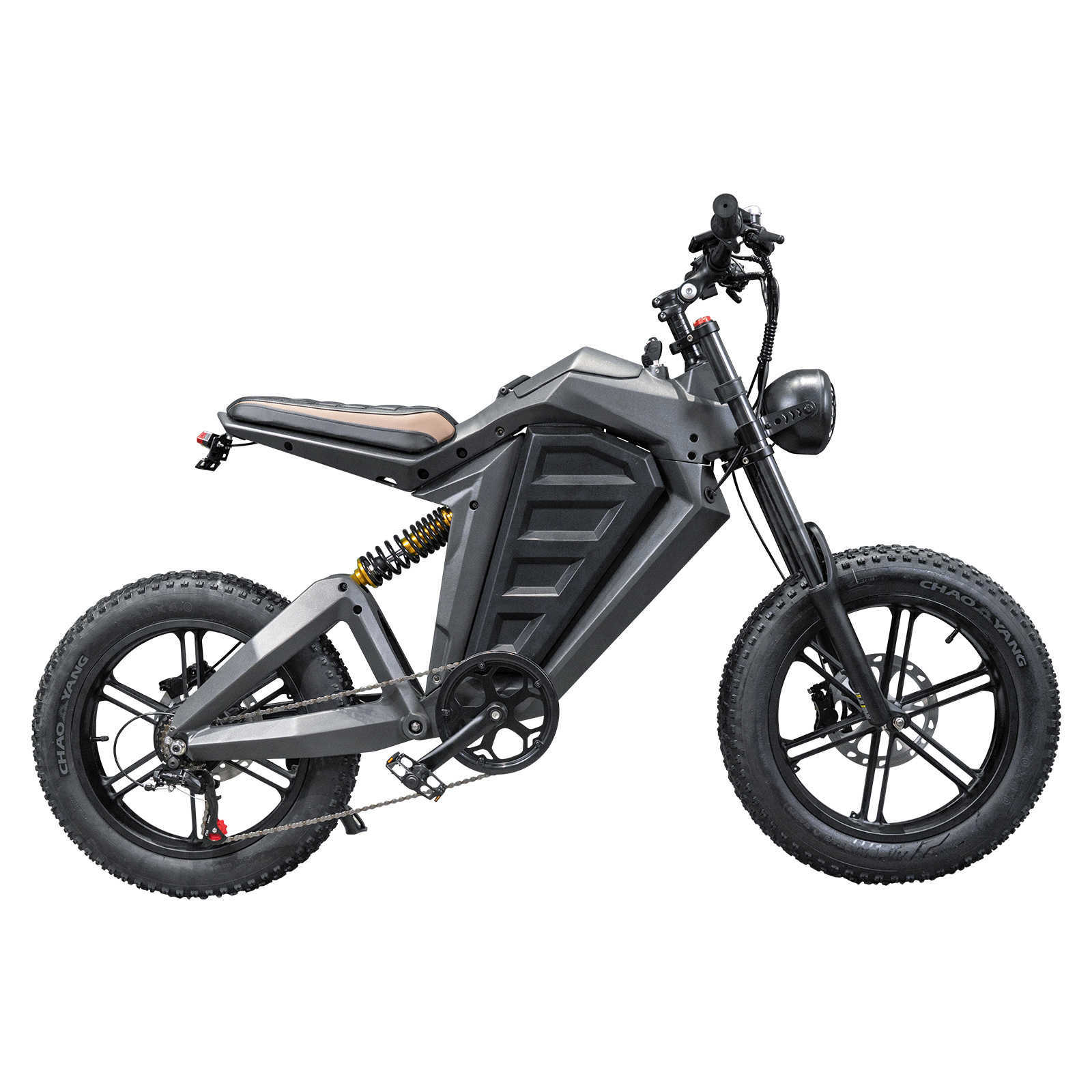 Electric Bike Vintage Style Fat Tire 48V 750W Mountain Moped Ebike 20 Inch Fat Tire 30AH Battery Road EBike Electric Bicycle