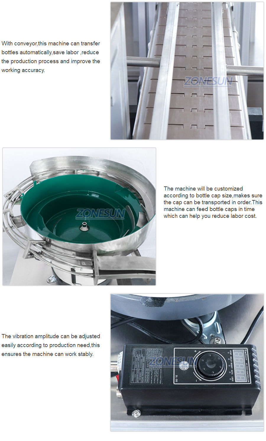 Zonesun comprimido tampa de bebida automática de tampa de preços de tampa da máquina Linha do goteiro de óleo Plásticos redondos de vedação de garrafas de vidro de vidro