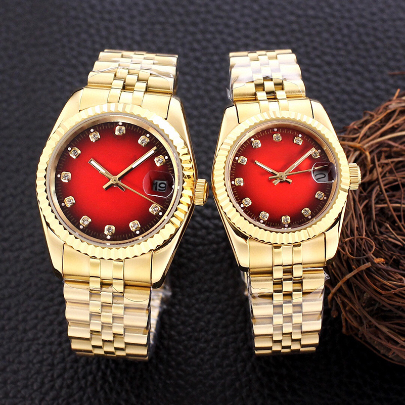 NIEUW Fashion Couple Luxury Watch 36/41mm Precisie Duurzame automatische beweging voor mannen en vrouwen 316 Fijne stalen band