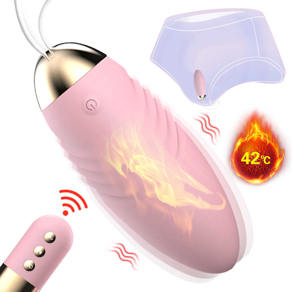 Vibradores Nxy potentes para mujeres Control remoto inalámbrico Calefacción Huevos vibrantes Estimulador de clítoris Bullet Jump Egg Juguetes sexuales 230310