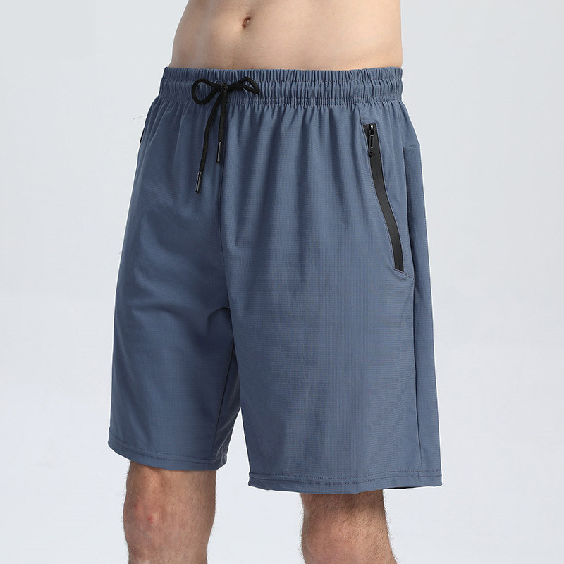 LL Men Jogger Sportshorts För Vandring Cykling Med Dragkedja Casual Running Gym Kort Byxa