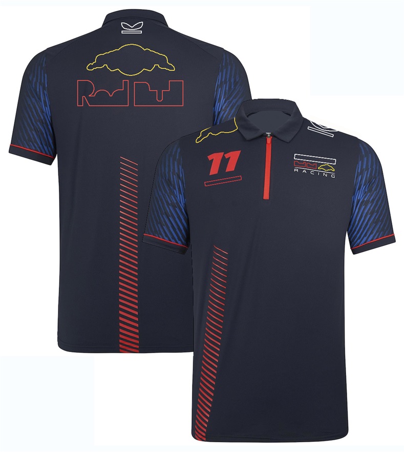 Erkek ve Kadınlar F1 yarış takım elbise tişörtleri 2023 Yeni takım kısa kollu polo gömlek sıradan hayranlar gömlek yarışçıları aynı paragrafla özelleştirildi.
