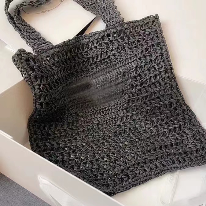 Designer sacs fourre-tout été literie sac paille petit sac raphia femmes luxe sacs à main tricot main épaule sac de luxe vacances plage crochet sac à main totes dicky0750