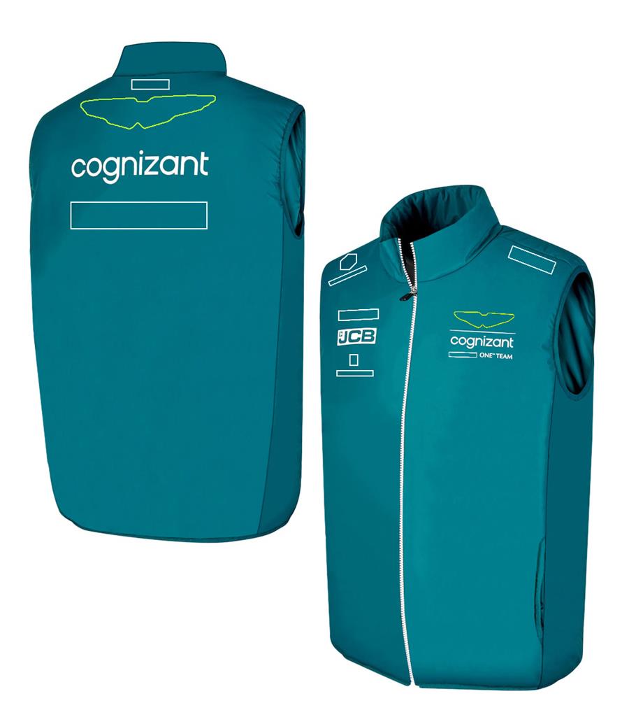 2023 F1 Racing Zipper Vest Jacket New Formula 1 Team Sleeveless Jackets Same Fans Plus Size Casual Sweatshirt Tops Jersey Custom