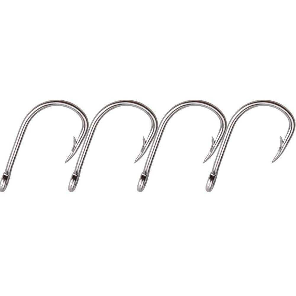 Fiskekrokar 100st Circle Fishing Hooks Live Bait Barbed Hook Strong rostfritt stål Skarp Saltvattenfiskkrokar Storlek 1/0-10/0 P230317