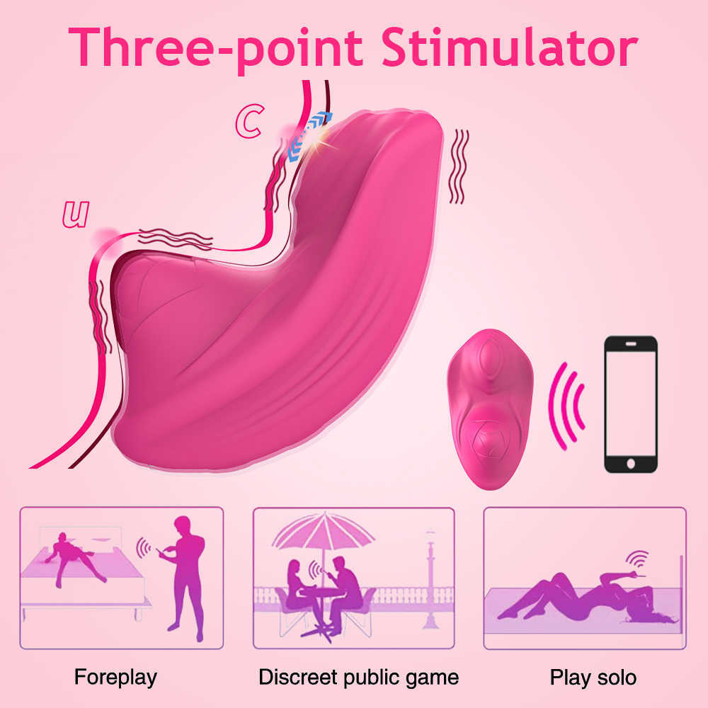 Nxy Vibromasseur Bluetooth g Spot Vibromasseur App Télécommande Langue Léchage Vagin Clitoris Stimulateur Vibrant Gode Sex Toys pour Femmes Adultes 230310
