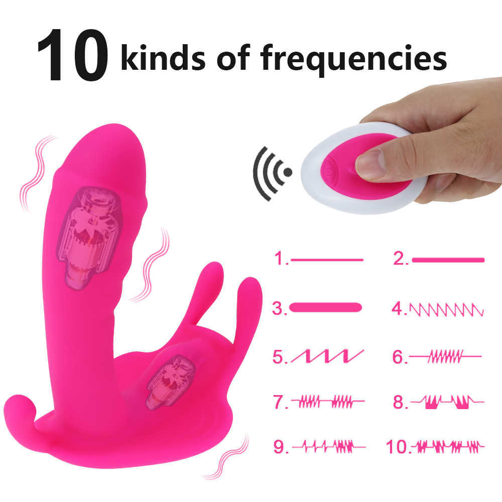 Nxy Vibromasseurs Gode portable Vibromasseur Clitoris Stimulateur de point G Télécommande Baguette invisible Masseur vaginal Jouets sexuels pour femmes Mastubation 230310