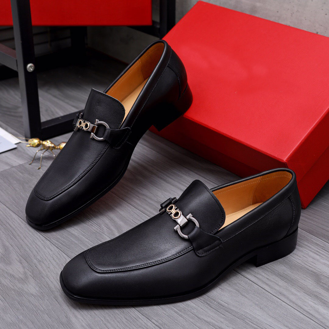 2023 Mens Dress Shoes Formal Business Echt lederen nieuwe flats ademende casual loafers mannelijk merk comfortabel rijschoenen maat 38-44