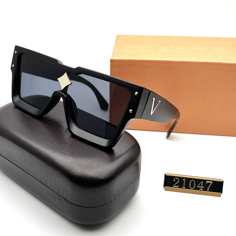 Designer solglasögon för kvinnor män mode stil fyrkantig ram sommar polariserade solglasögon med diamanter klassiska retro 9 färger valfritt med låda
