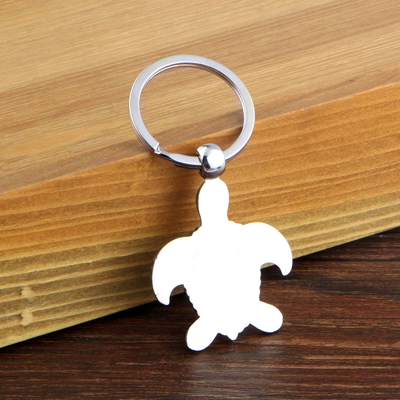 Porte-clés créatif en métal tortue, joli pendentif Animal, cadeau d'anniversaire