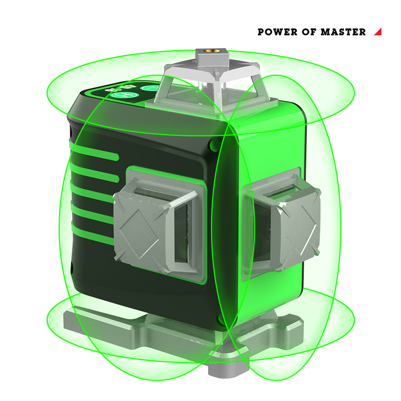 Lasernivå Mini 12/16 LINES 3D/4D Självutsläpp 360 Horisontella och vertikala kors super kraftfulla gröna bärbara laser