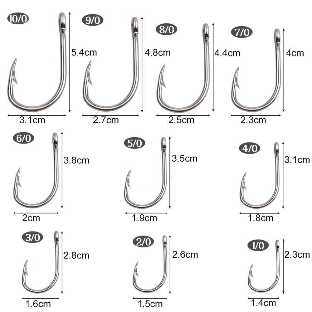 Fiskekrokar 100st Circle Fishing Hooks Live Bait Barbed Hook Strong rostfritt stål Skarp Saltvattenfiskkrokar Storlek 1/0-10/0 P230317