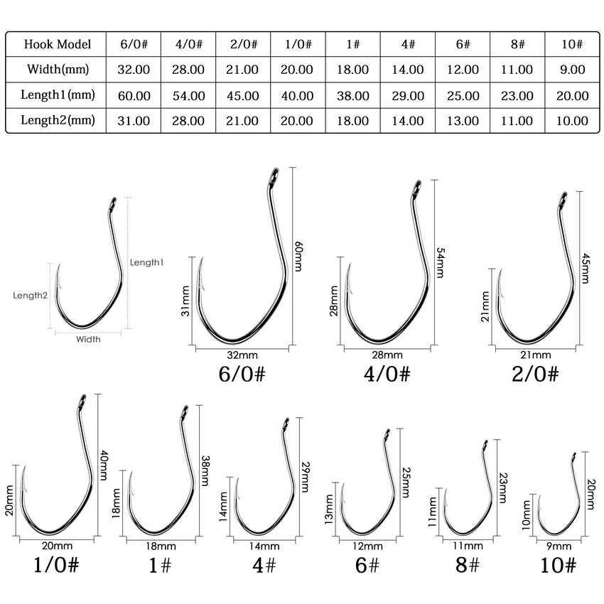 Haczyki rybackie sum kolczasty haczyki rybackie wysoko węglowy haczyk sumowy 6/0-10 Fishhook v ostre koło haczykowe sprzęt wędkarski P230317