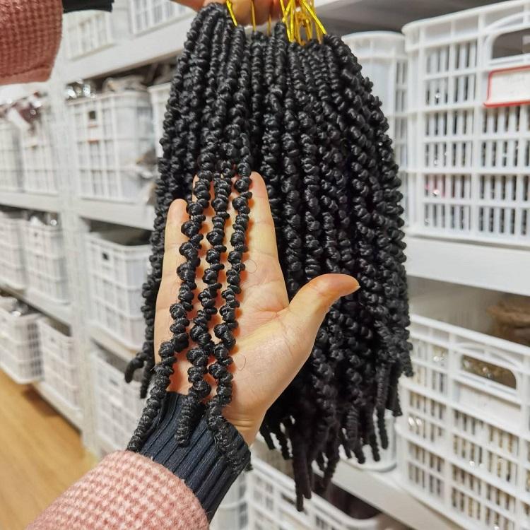 Pre Twisted Passion Twist Bomb Twist Crochet Hair Synthetic Spring Twist Pre Looped Braiding Hair Extension for Women 12Roots/pc