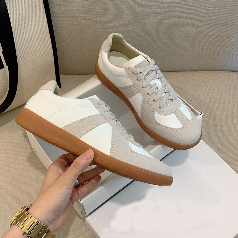 Maison Women Sneakers Maisons Martin GT Shoes Bundeswehr Sportschuhe Suede Leather Trainers Rubber Sole Sports Runner Stitching Low-top Outdoor Casual Walking