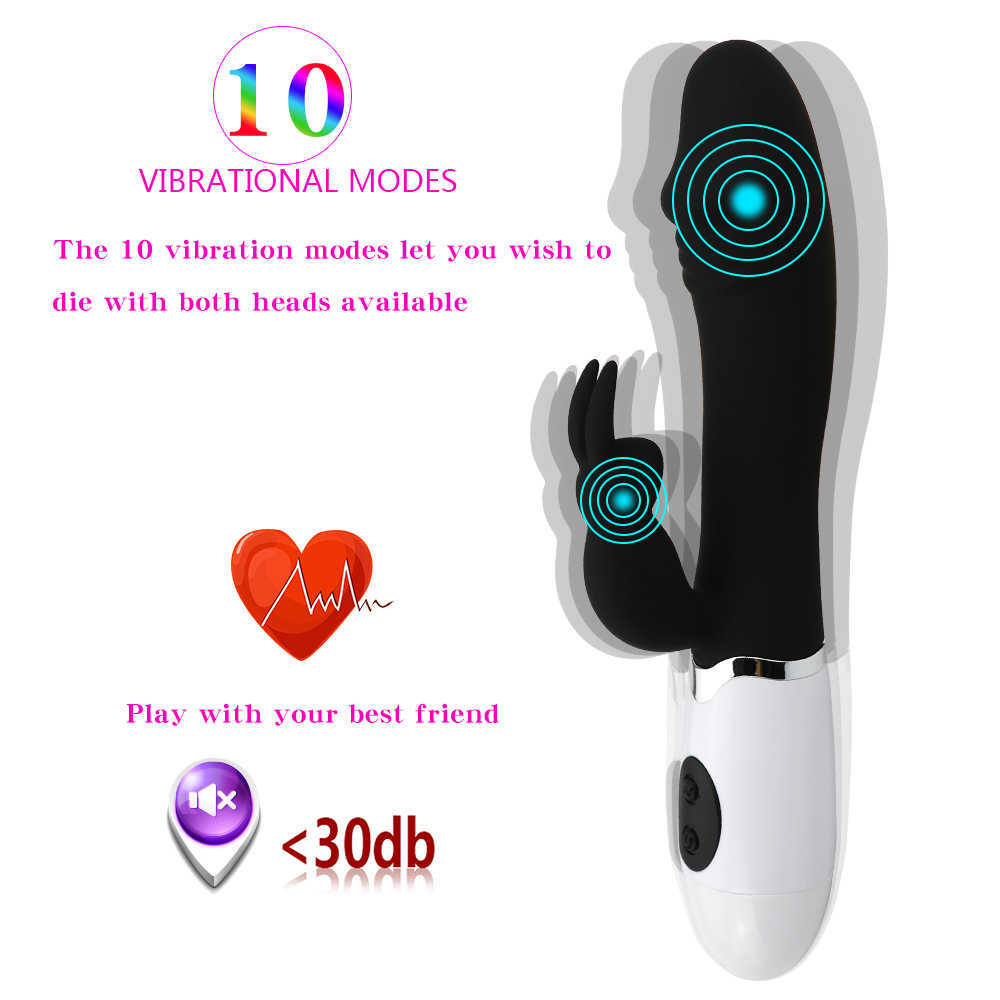 Nxy vibratori realista vibratore dildo punto g coniglio 10 modalità stimolatore clitoride massaggiatore vaginale giocattolo erotico donne masturbatore 230310