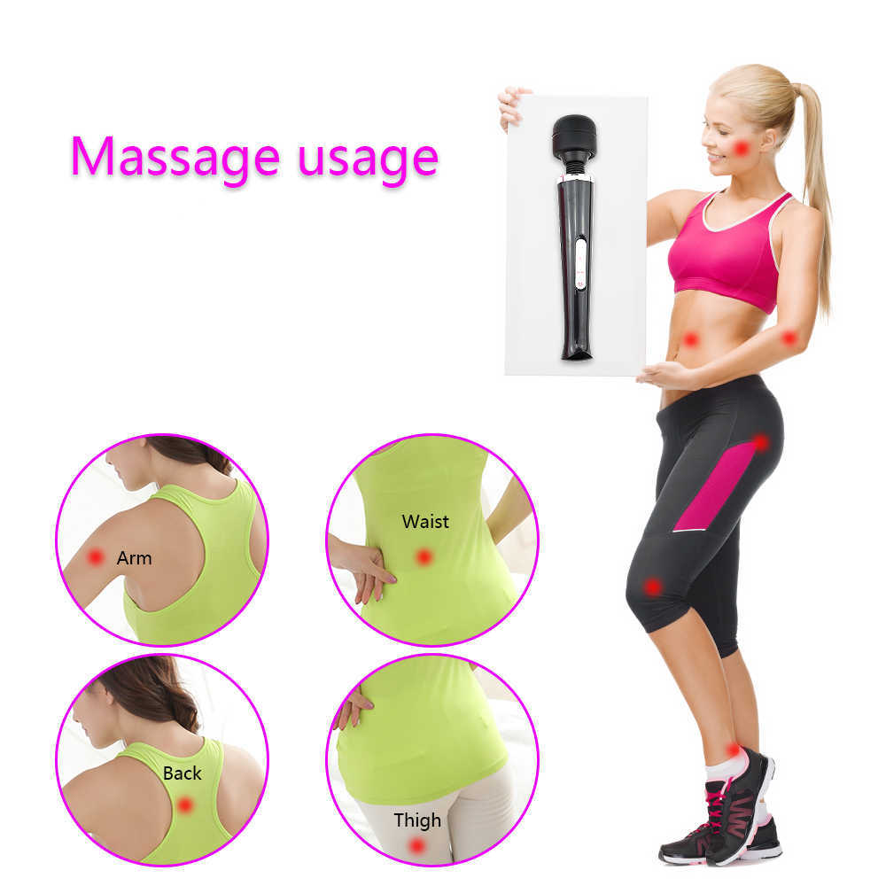 Vibrators Nxy 320 * 58 мм Big Magic Wand 10 Speeds Av Stick Massager Мощный огромный сексуальный стимулятор -клитор для женщин 230310