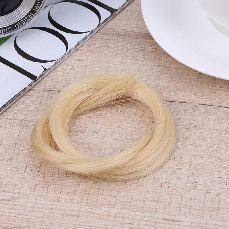 1 Hank Universal Yellow White Stallion Horse Hair For Violin Bow String Musical Instruments Violin Parts Accessories