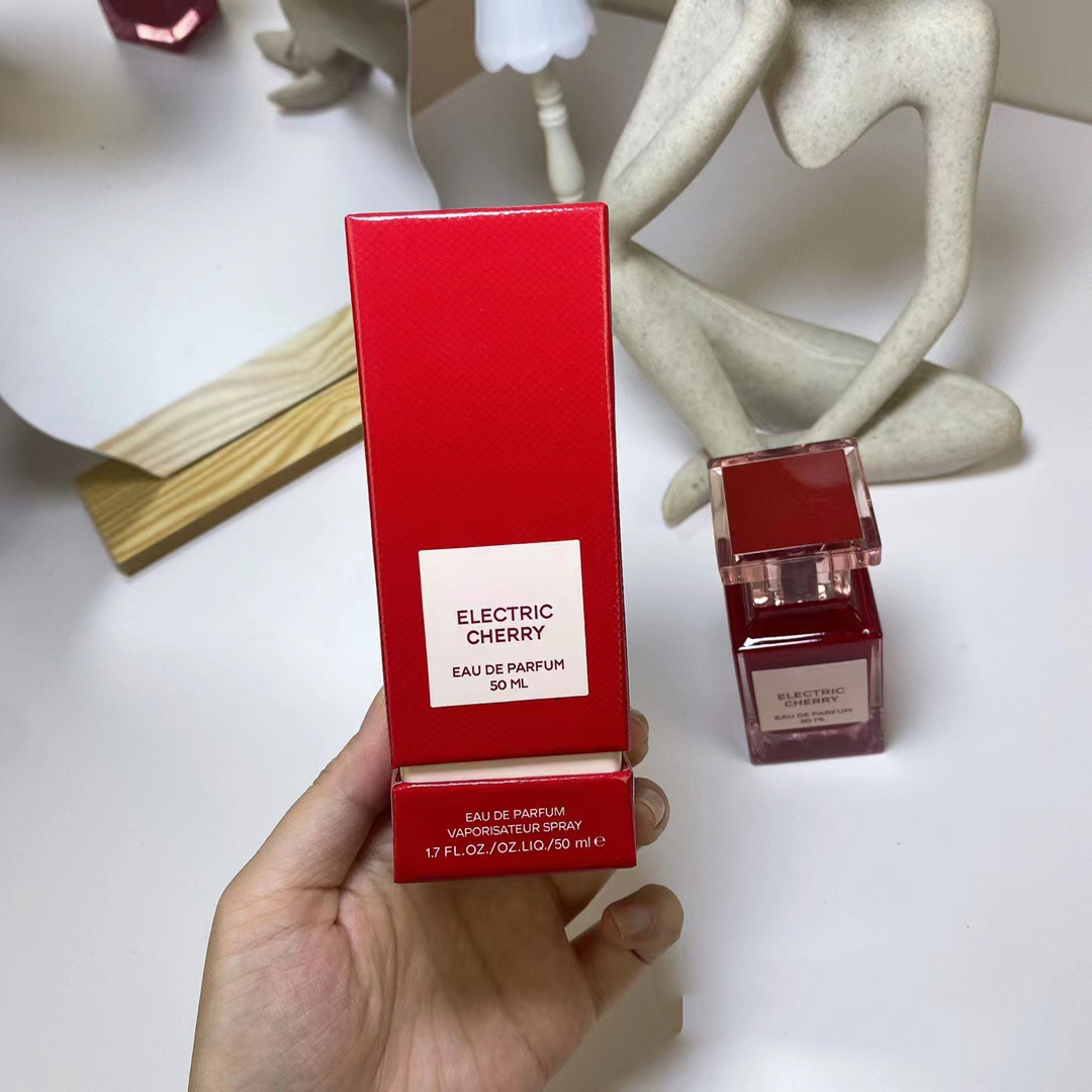Top Quality Perfume for Woman Electric Cherry Fragrance EDP EAU De Parfum Spray 50ml 1.7 FL.OZ Lady Parfums Long Lasting Scents Brand Clone Designer Cologne