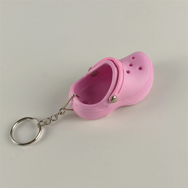 3D Mini Shoe Keychain Shoes Srocs Key Chain Clog Sandal Party Favors Key Chains Cute EVA Plastic Foam Hole Sandals Slippers 