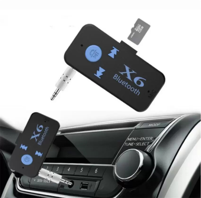 X6 Bluetooth Receiver V4.2 Support TF Card Handfree Call Music Player Cell Phone Car AUX In/Output MP3 Music Player